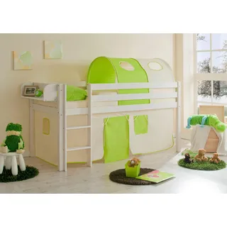 Ticaa Hochbett »Malte« mit Rollrost und in verschiedenen Ausführungen wahlweise mit Matratze, beige