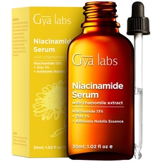 Gya Labs Niacinamid-Serum für Pickel (30ml) - Formuliert mit 13% Niacinamid + 1% Zink - Kontrolliert Pickel, Talgspiegel und Porengröße für perfekte makellose Haut