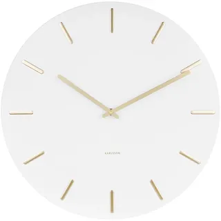 Karlsson Wanduhr Charm 45,0 cm 45 Rund Weiß/Gold