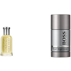 BOSS BOTTLED Eau de Toilette, orientalisch-holziger Herrenduft, 50ml & BOSS BOTTLED Deo-Stick, orientalisch-holziger Herrenduft mit Zimt und Moschusnoten für vielseitige Männer, 75ml (1er Pack)