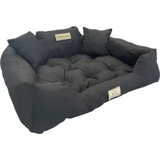 Großes Hunde-, Katzenbett 100 x 75 Schwarz - Kingdog Größe L - Schwarz