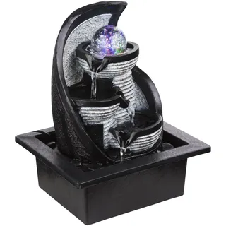 Globo Lighting|Brunnen Kunststoff grau antik, 4x RGB LED