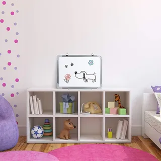 Kleiner Magnetischer Whiteboard 40cm x 30cm mit Mini Drywipe Markern und 3 Magneten
