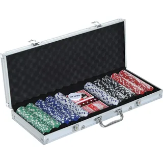 Homcom Pokerkoffer Pokerset HOMCOM silber