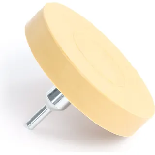 XPOtool Folienradierer Ø 88 mm mit 6 mm Adapter zum Entfernen von Kleberesten, Autoplaketten und Aufklebern, Klebeentferner mit Gummi Radierscheibe für Auto und andere Fahrzeuge