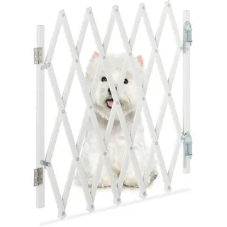 Relaxdays Hundeabsperrgitter ausziehbar 48,5-60 cm Weiß