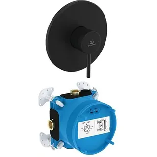 Ideal Standard Armaturen-Bundle, bestehend aus Ceraline Nuovo Brausearmatur und EASY-Box Unterputz-Bausatz 1 – Schwarz Matt