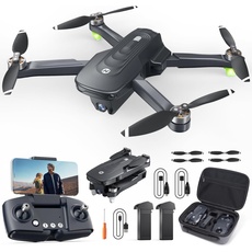Holy Stone HS175D Faltbar GPS Drohne mit 4K Kamera HD,RC Quadrocopter mit 46 Min. Lange Flugzeit, Follow-Me, Bürstenlos Motor,Tap-Fly,Point of Interest Höhenhaltung Faltdrohne für Anfänger Erwachsene