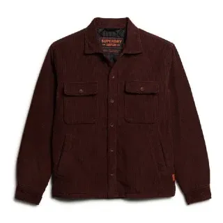Superdry für Herren. M4010827A Cordjacke Surplus burgundy (XXL), Lässig, Baumwolle, Bordeaux