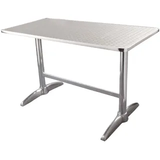 Bolero Gartentisch 120 x 60 x 72 cm edelstahl