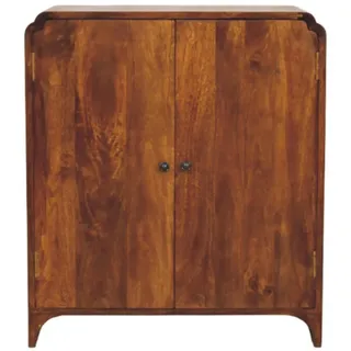 Artisan Furniture Schrank Rich-Kastanien-Finish, 2 Regale innen, Braun , Holz , Echtholz,Mangoholz , 35x80x70 cm , FSC 100% , Kleinmöbel, Kommoden, Sideboards