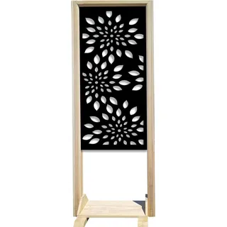 FIREWORKS – Raumteiler – Modulierbarer Paravent – 70x190 cm – aus Holz und PVC schwarz