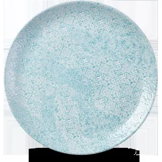 Churchill Super Vitrified Vintage Prints Med Tiles Aquamarine Coupe Plate 26cm 101/4", 12 Stück - Blau