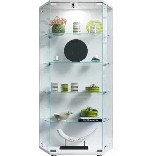 VCM Standvitrine Cenila L 83 x 17 x 0 cm Weiß