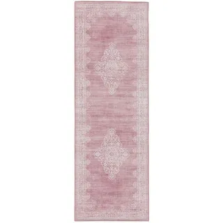 Kunstloft Läufer Laury Rosa 80x240 cm , Pink , Textil , Orientalisch , Rechteckig , 80x1 cm , Gots , waschbar , Teppiche und Böden, Teppiche, Teppichläufer, Läufer