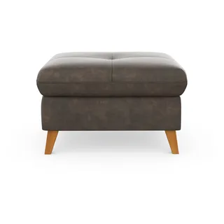 sit&more Hocker Göteborg mit Federkern 76 x 47 x 63 cm Braun