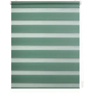 Lichtblick Doppelrollo Blickdicht ohne Bohren Salbei 70 cm x 150 cm (B x L) | Duo Rollo, Rollos für Fenster ohne Bohren, Doppelrollo Klemmfix ohne Bohren, Streifen, Klemmträger-Montage, Sichtschutz