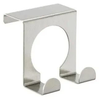 Wenko Handtuchhalter Tür-Doppelhaken Silber Edelstahl