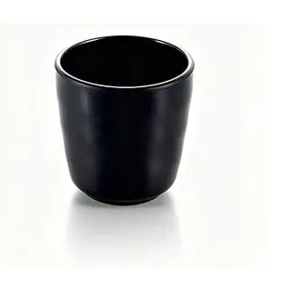 oupados Espresso Tassen Set Espressotassen Schwarz 4er Set aus Melaminharz- Stapelbares Design - Dickwandig - Spülmaschinenfest - 250 ml Steingut, Schöne Espressobecher, Hitzebeständig,