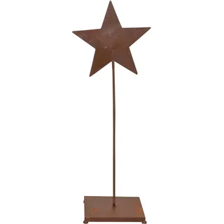 HOFMANN LIVING AND MORE Dekostern »Weihnachtsstern, Weihnachtsdeko außen u. innen« aus Metall, mit rostiger Oberfläche, braun