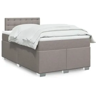 Langlebige Boxspringbett mit Matratze Taupe 120x200 cm Stoff Gästebett mit Lattenrost Möbel9415900 - Taupe