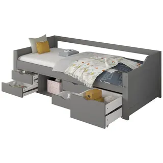 Home Deluxe Kinderbett COSMOS 90 x 200 cm Holz grau