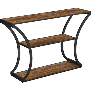 Vasagle Konsolentisch Gebogene Beinen 30 cm x 120 cm x 80 cm Braun-Schwarz