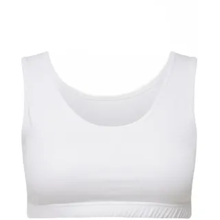 Ulla Popken Damen große Größen Übergrößen Plus Size Bustier, breite Träger, Biobaumwolle schneeweiß 42+ 790724200-42+