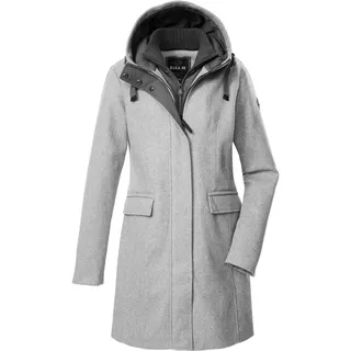 G.I.G.A. DX Damen Parka/Wollmantel mit Kapuze und abzippbarem Gilet GW 19 WMN PRK, graumelange, 40, 43351-000