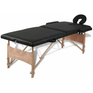 ZUSAMMENKLAPPBARER MASSAGETISCH AUS HOLZ 210 x 80 x 80CM WEIß, + TASCHE, MAX....