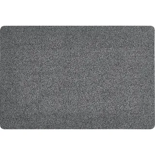 andiamo Fußmatte Amadis Türmatte Sauberlaufmatte für Innen und überdachten Außenbereich waschbar aus Baumwolle mit rutschhemmender Unterseite 50 x 80 cm dunkelgrau