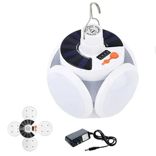 POCKETMAN Footable Solar Light, Fordable Camping Lampe für den Außenbereich, Solar Charging, 5 LED-Modi