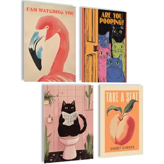 mojoliving Bilder Badezimmer Bilder Gäste WC Schild Badezimmer Poster Toilette WC Deko Bad Poster WC Deko Gästetoilette Bild