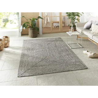 HANSE HOME Trenzado Outdoor-Teppich 120 x 170 cm Grau/Weiß