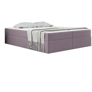 kaiser möbel Boxspringbett mit bettkasten matratze topper Ruben 160 cm x 200 cm Lila - Lila