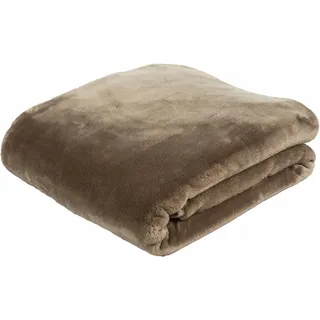 Gözze Premium Cashmere Feeling Kuscheldecke 180 x 220 cm Grau/Taupe