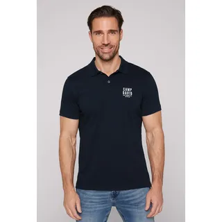 Camp David Poloshirt mit kleiner Logo-Stickerei auf Brusthöhe, blau
