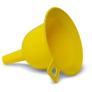 Trichter Ø 160 mm Flaschentrichter Einfüllhilfe Oeltrichter, aus Kunststoff für Haushalt, Küche und Werkstatt, Farbe gelb