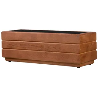 alfalux Pflanzkübel Für Garten Pflanzkasten Für Balkon Blumenkübel Für Fensterbank Blumenkasten Für Terrasse Kräuter-Balkonkasten aus Holz Blumentopf NUSS-BRAUN 50DES1717NU (50 x 17 x 17 cm)