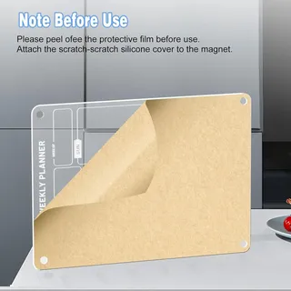 Set von 2 Abwischbaren Magnetischen Wöchentlichen Memoboards - A4 (30 x 20 cm) mit 6 Kreidestiften