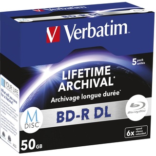 Verbatim M-Disc BD-R DL 50GB 6x, 5er Jewelcase (43846)