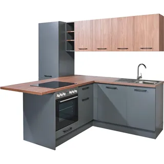 BASIC by Balculina Küchenzeile Girona 265 cm grau