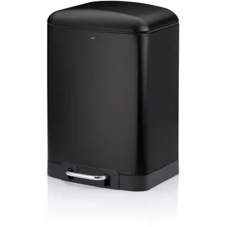 KELA Treteimer Abfallsammler DAVINO 12 Liter matt schwarz