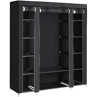 Songmics Stoffschrank, LSF03H schwarz 150,0 x 45,0 x 175,0 cm, 1 St.