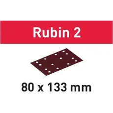 Bild von STF 80X133 P180 RU2/50 Rubin 2 Schleifblatt 133x80mm K180, 50er-Pack (499052)