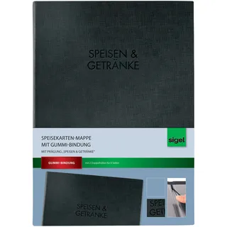 Sigel Speisekarten-Mappe SM111 schwarz 1 St.