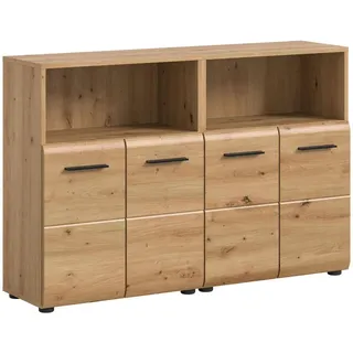 Bad-Set ICE 2-tlg. (B/H/T: ca. 120/80/30 cm) in Artisan Oak Nachbildung/Artisan Oak Nachbildung , Eiche Artisan , Holz , Recyclingholz , 120x80x30 cm , Badezimmer, Badmöbelsets & Badmöbelserien, Badmöbel-Sets