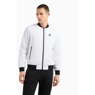 EA7 für Herren. 8NPB12_PN7LZ Bomberjacke aus hochwertigem technischen Gewebe in Weiß (XXL), Lässig, Polyester