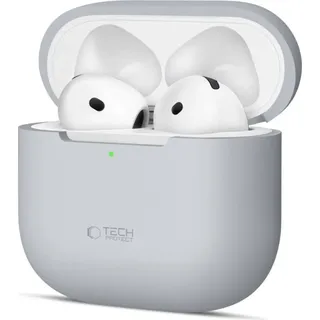 TECH-PROTECT Silikonhülle für Apple AirPods 4 – Grau