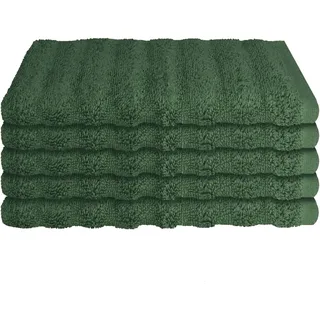 Schiesser Gaestehandtuecher "Neapel aus 100% Baumwolle mit eleganter Hoch-Tief-Optik" OEKO-TEX MADE IN GREEN, dunkelgrau